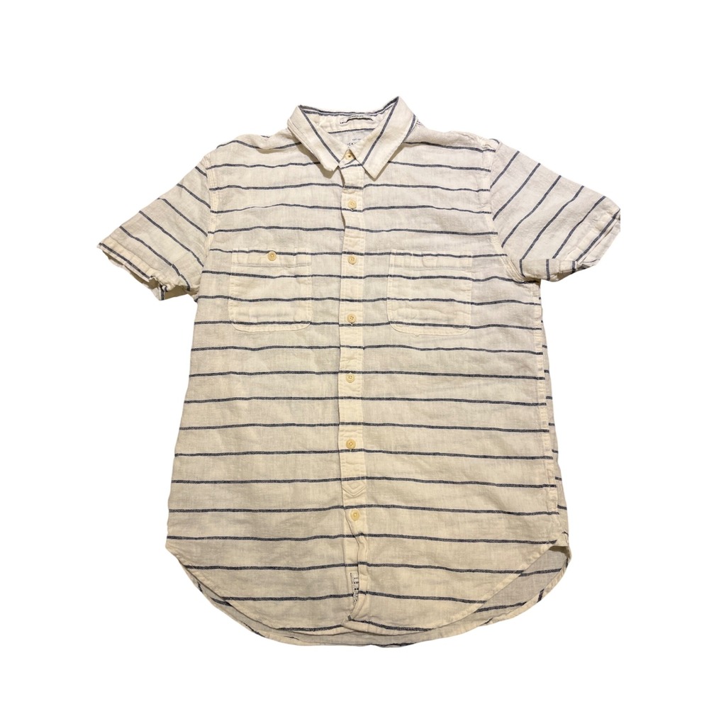 Lucky Brand Shirt‎ Men's Size S Classic Fit Striped Short Sleeve Button Down